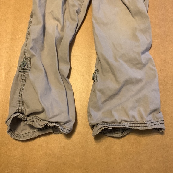 Khaki girls straw string pants / capri option - Picture 2 of 2